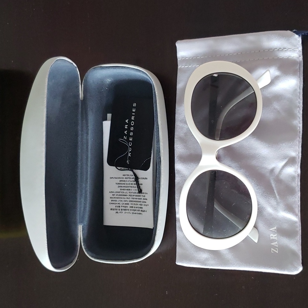 Zara white frame sunglasses